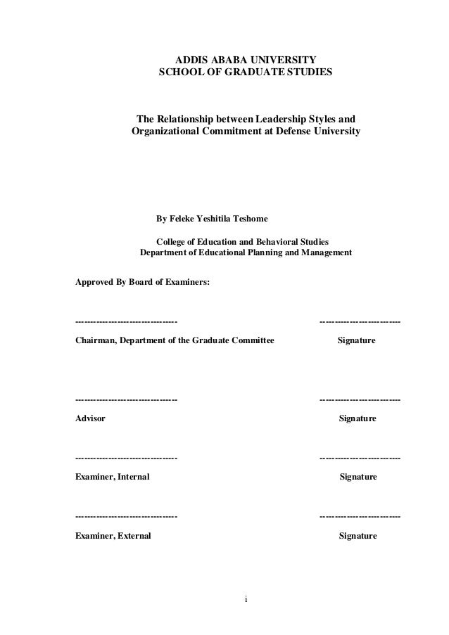The relationship between leadership styles and objectives of leadership styles